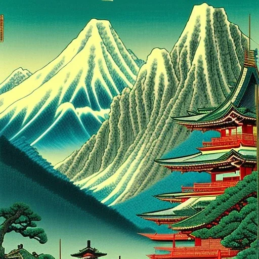 Ukiyo-e,mountains