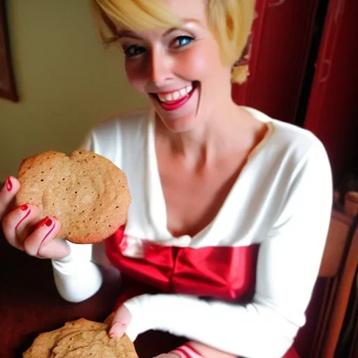 gorgeous, amorous Ms. Claus bringing me cookies