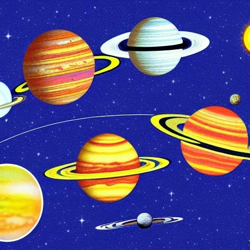 solar system, thumbnail, detailed