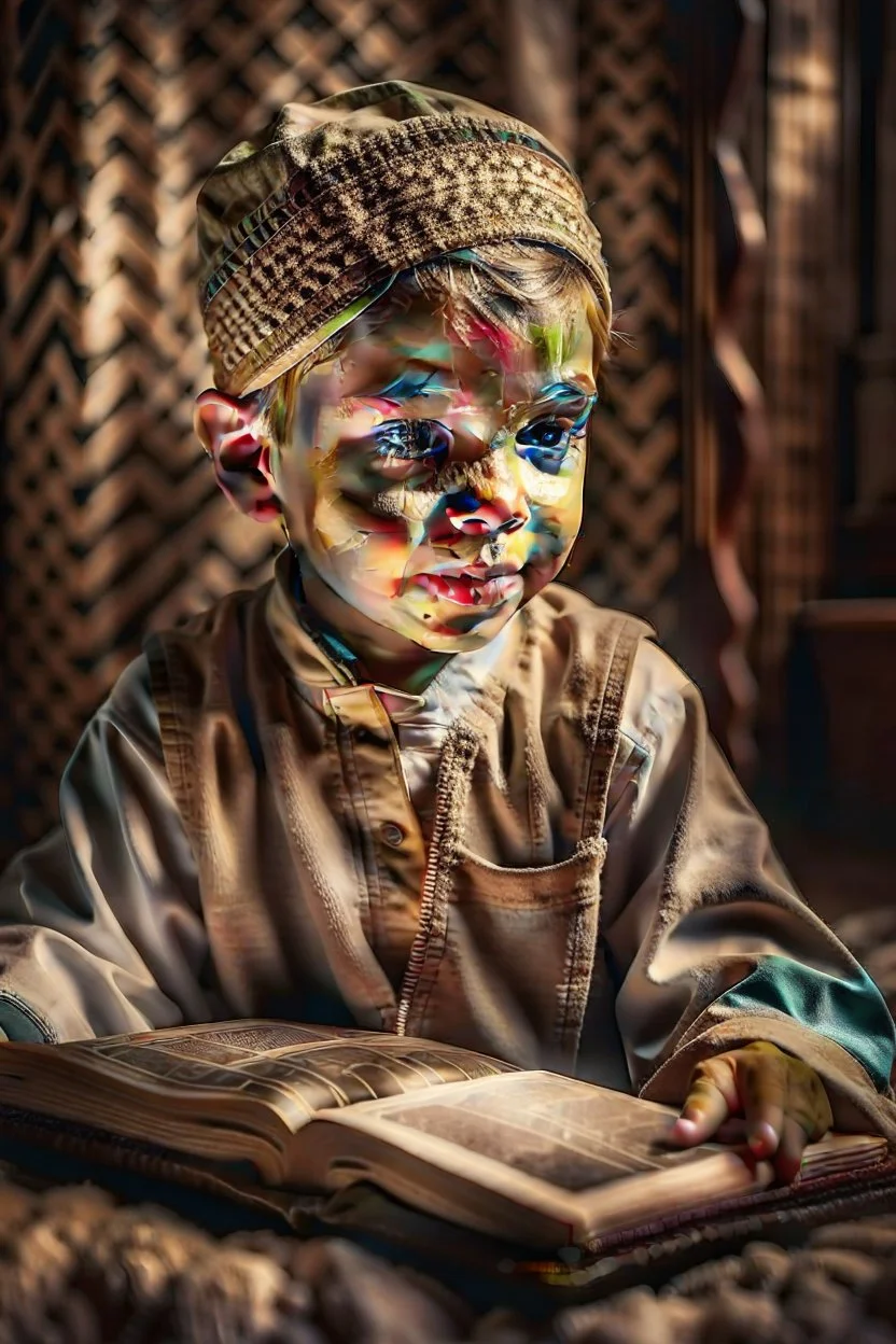 Quran holding by little boy