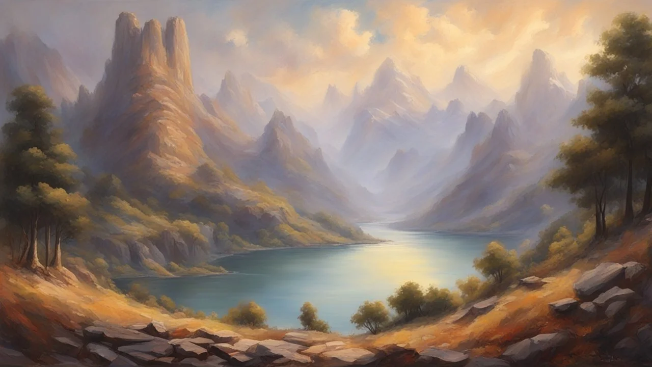画一幅世界著名的风景油画