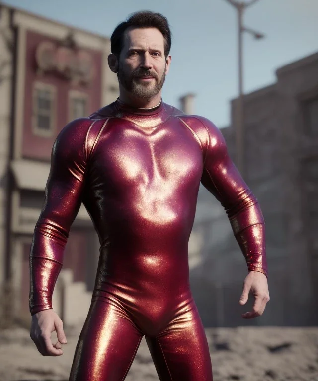 Man, wrestling, naked torso, breeches, tights, suspenders, retro style, hot ambient, photo studio, red, gold, vibrant color, highly detailed, art stations, concept art, smooth, unreal engine 5, god rays, ray tracing, RTX, lumen lighting, ultra detail, volumetric lighting, 3d, finely drawn, high definition, high resolution.