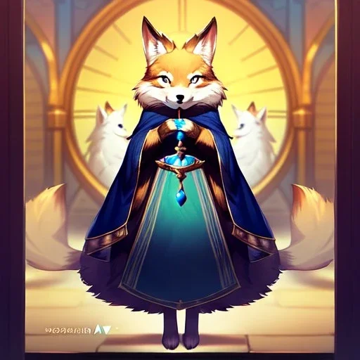 Digital art, High quality, full body portrait, 8k resolution, high quality, great details, within portrait, masterpiece, best quality, detailed outfit, vibrant colors, perfect eyes, a human druid, fox fursona, furry, anthropomorphic fox, medieval time period, masterfully drawn, fur, human, in frame, fox ears, fox tail