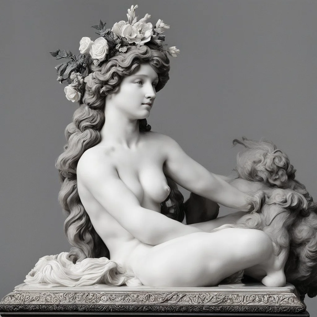 After "Bacchante" by Albert-Ernest Carrier-Belleuse, 1863. Musee d'Orsay, Paris Model: Darina (dianna_dia79) Assembled from two photos, both mine
