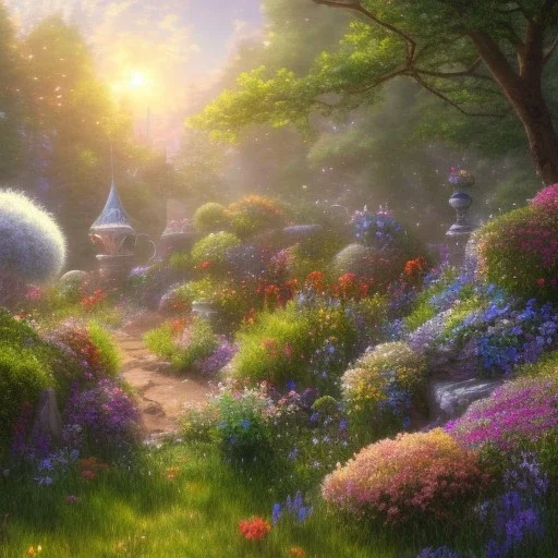 pixar style, volumetric summer garden environment and background, realistic painting of parfüm bottle, looking excited, volumetric lighting, dramatic lighting, detailed digital painting, extreme dense and fine fur, anime, ornate, colour-washed colors, elegant, small minutiae, tiny features, particulars, centered, smooth, sharp focus, renderman gofur render, 8k, uhd, detailed eyes, realistic shaded volumetric lighting, sunlight caustics, backlight, centered camera view