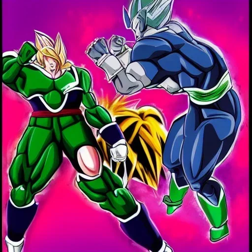 Fight scene between cell and goku