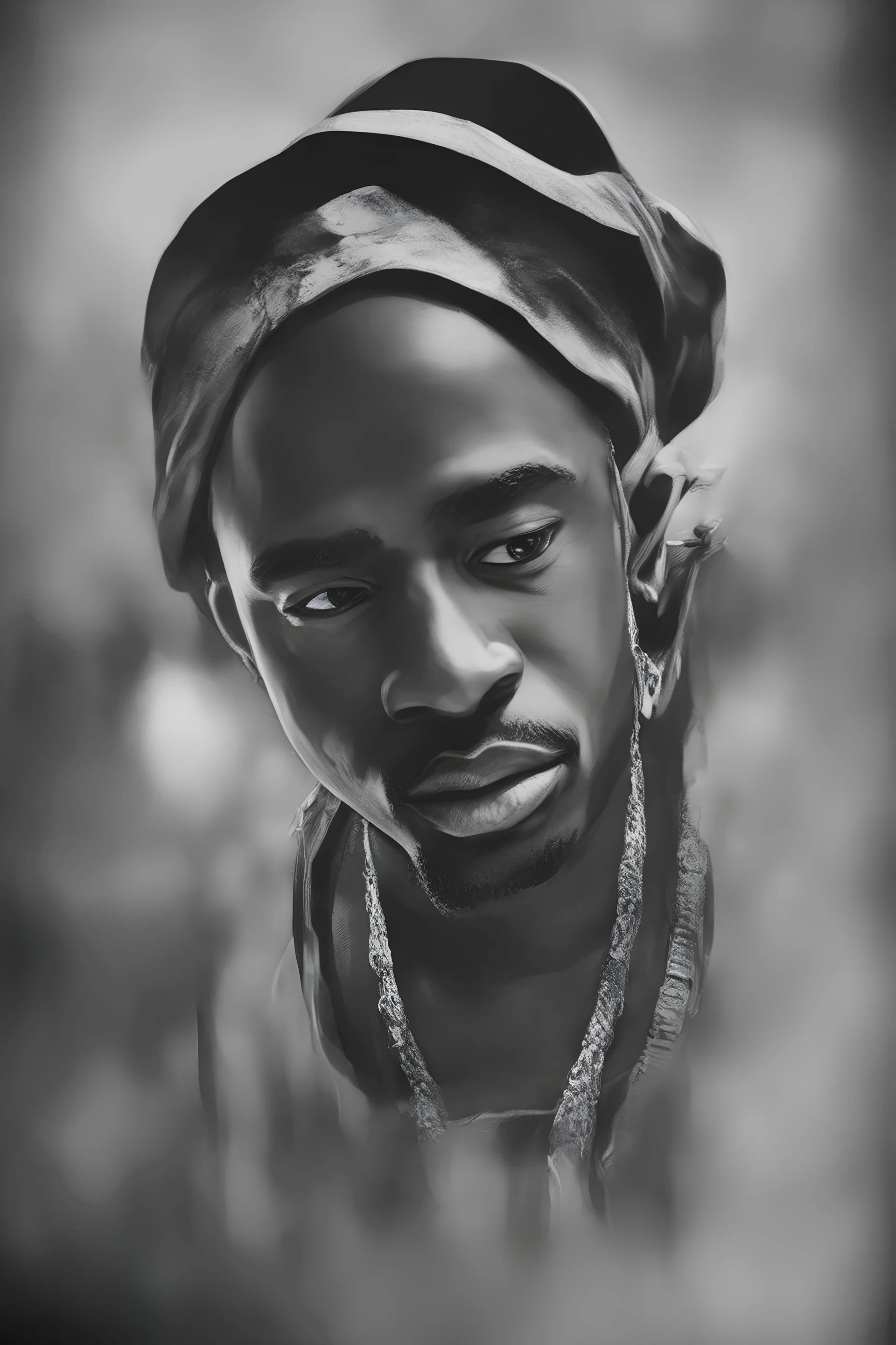 2pac winking logo graffiti style