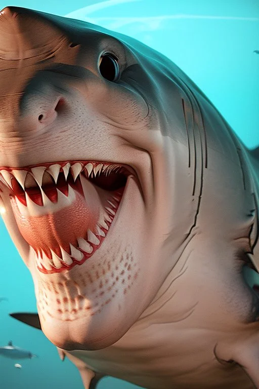 Shark-man, style, realistic photo, sweet, concept art, smooth, unreal engine 5, god lights, ray tracing, RTX, lumen lighting, ultra detail, volumetric lighting, 3d.