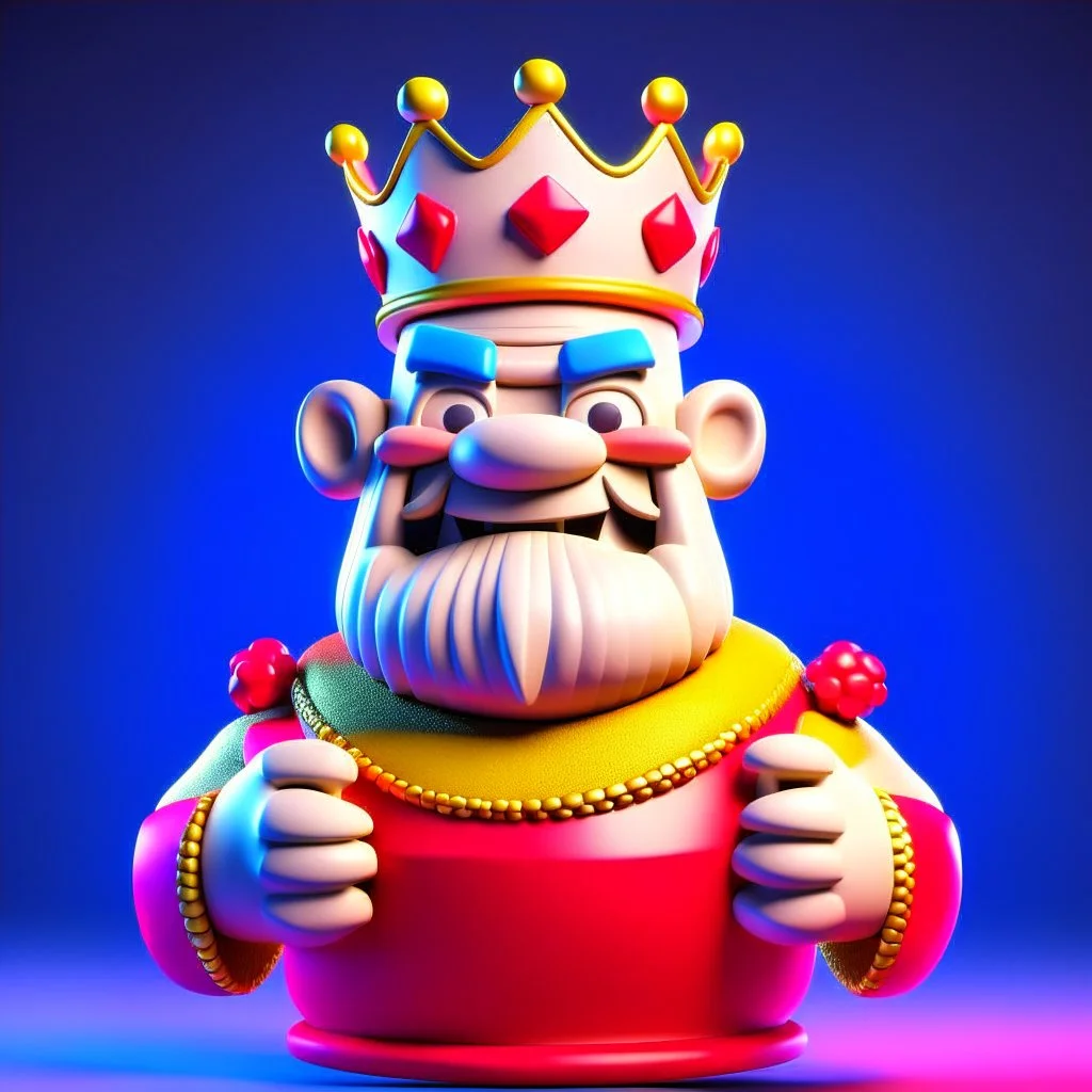 King cheerful 3D nft