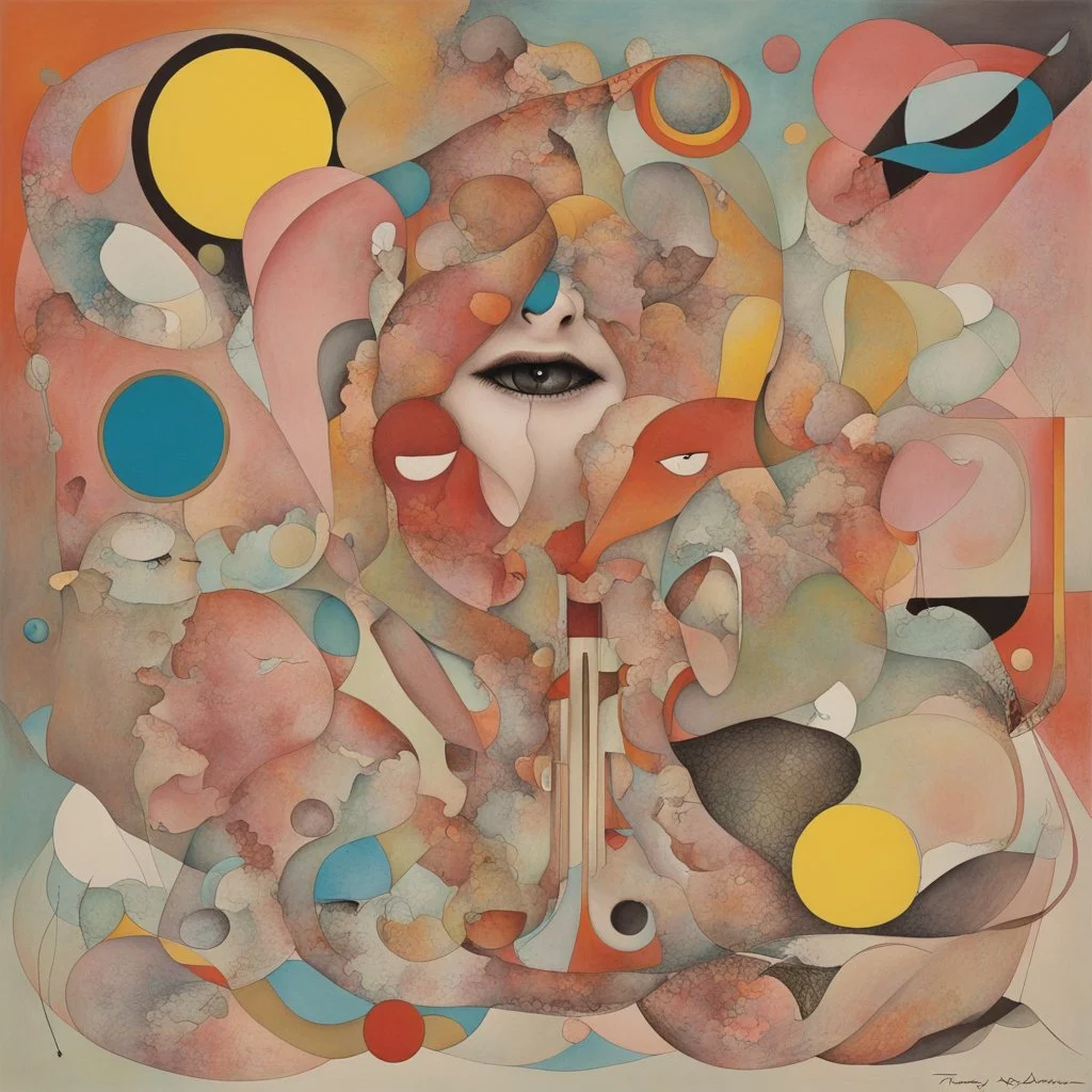 and this is what the devil does, abstract surrealism, by Tracy Adams, album art