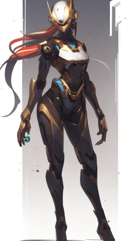 a beautiful robot gold. gun arm