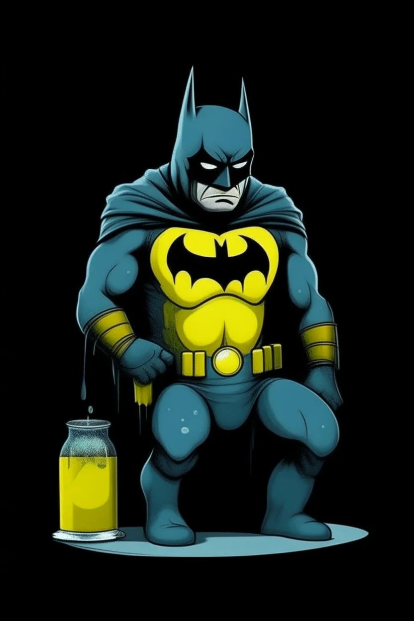 depressed batman drinking brazil karate sponge bob