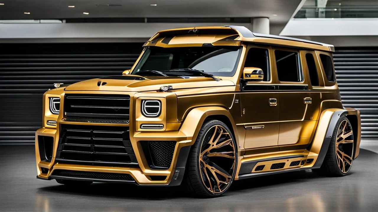 A (((G-Wagon Dodge Charger))) featuring a luxurious interior, advanced technologies, and a sleek body kit designed by MANSORY, exuding an air of sophistication and power