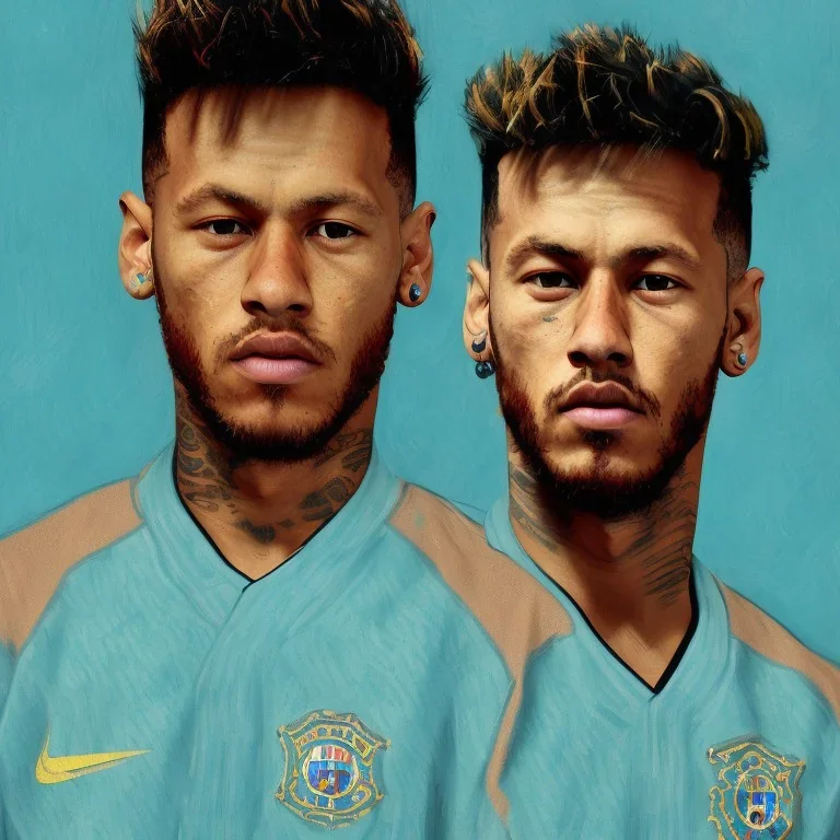 portrait of Neymar by Van Gogh