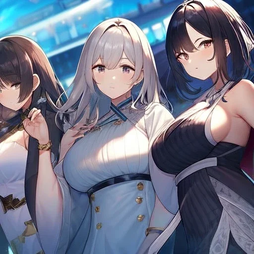 Clear focus,High resolution, five girls