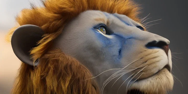 BLUE-EYED MONSTER LION