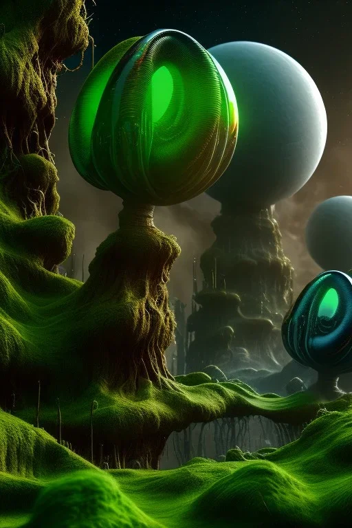 alien STRANGE WORLDS, 8k, finely detailed, photo realistic.