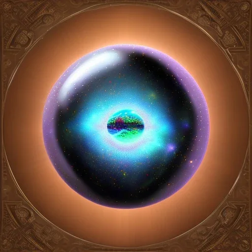 melted crayon drawing of crystal ball on embroidered cloth, galaxy and milky way inside crystal ball, 8k resolution, high-quality, fine-detail, ornate, baroque, muted colors, intricate, digital art, detailed matte, volumetric lighting, illustration, octane render,
