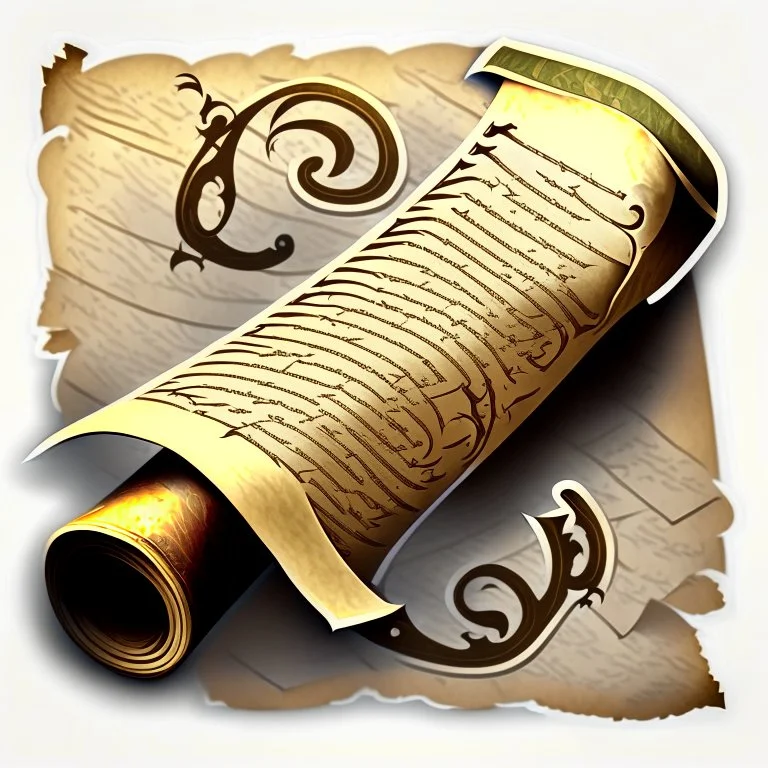 Sticker of a scroll