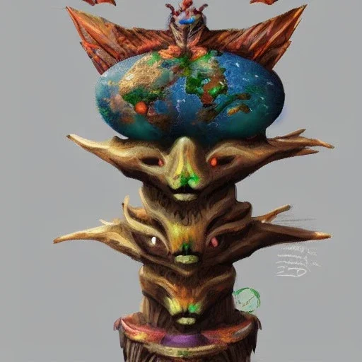 earth fantasy totem concept art videogame