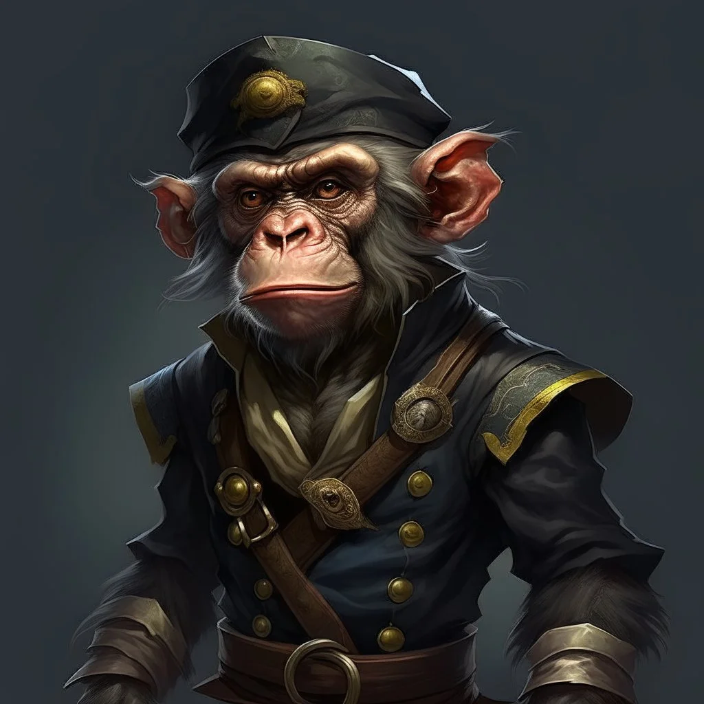 Dread Pirate Monkey-Man DnD Digital Art