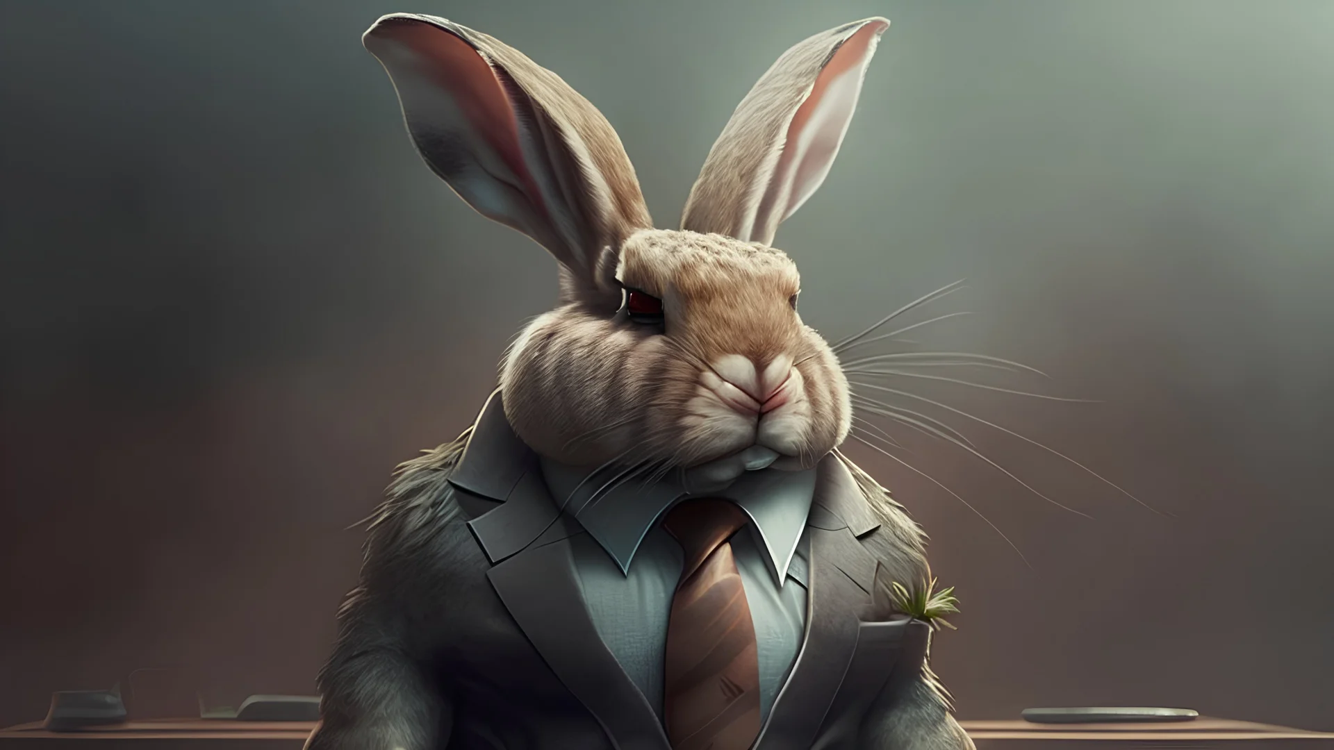 A boss style rabbit