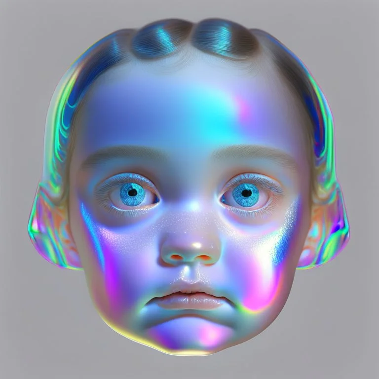 Portriat face holographic cute