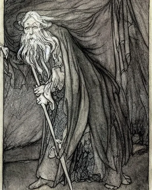 Arthur Rackham Gandalf