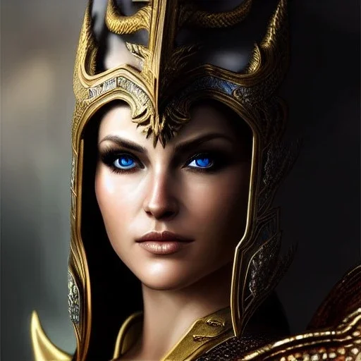 ultra detailed fullbody Portrait in oil on canvas of a beautiful busty woman with Skyrim Dragon priest mask and armor,extremely detailed digital painting, extremely detailed face,crystal clear Big eyes, mystical colors ,perfectly centered image, perfect composition,rim light, beautiful lighting, 8k, stunning scene,extremely sharp detail, finely tuned detail, ultra high definition raytracing, in the style of robert e howard and pablo oliveira and Ken Kelley and Ohrai Noriyoshi and Simon Bisley