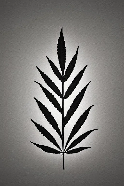 Pencil sketch of a marijuana leaf on lined paper