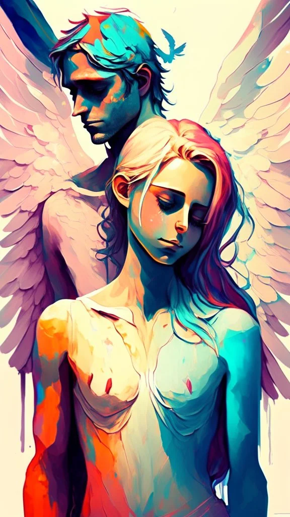 A angel couple more detail more colorful fix the mistakes included body change the clothes