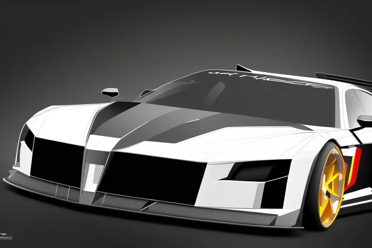 Car Supercar Vector 3d rendering Vector collage