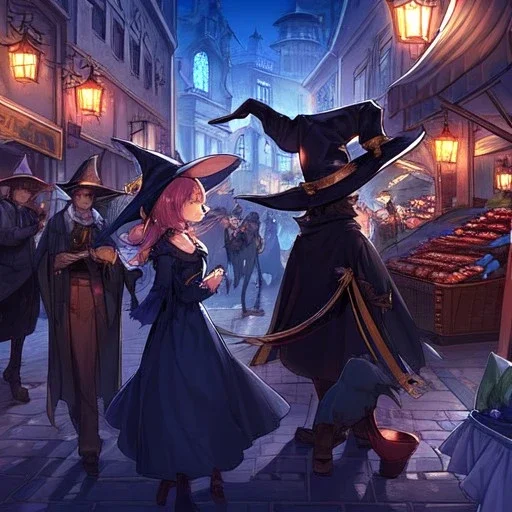  streetMarket, night, witch,