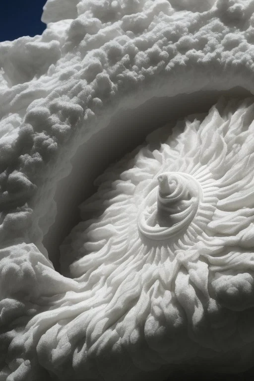 hyper realistic render of a Sun carved out of white marble, sculpture is displayed inside of a big art exhibit