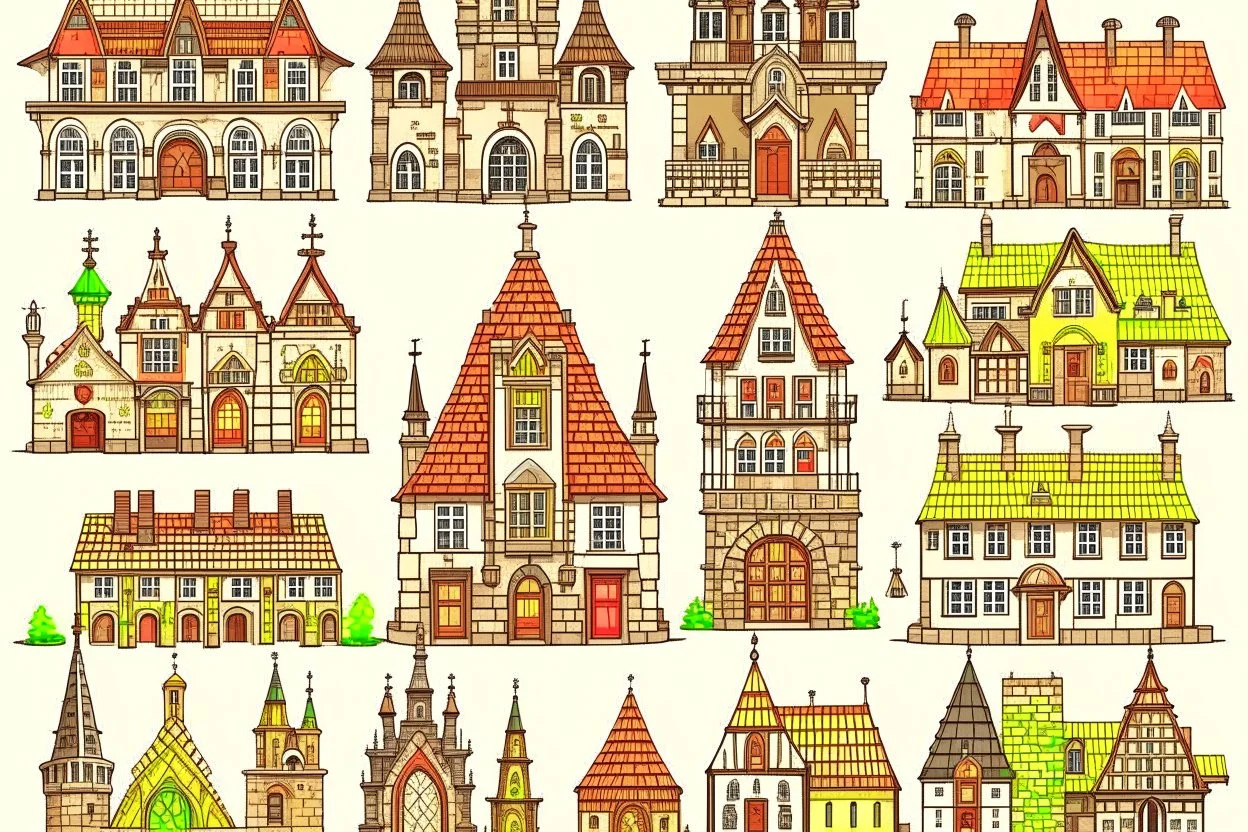 a city of different eclectic, medieval architectural styles