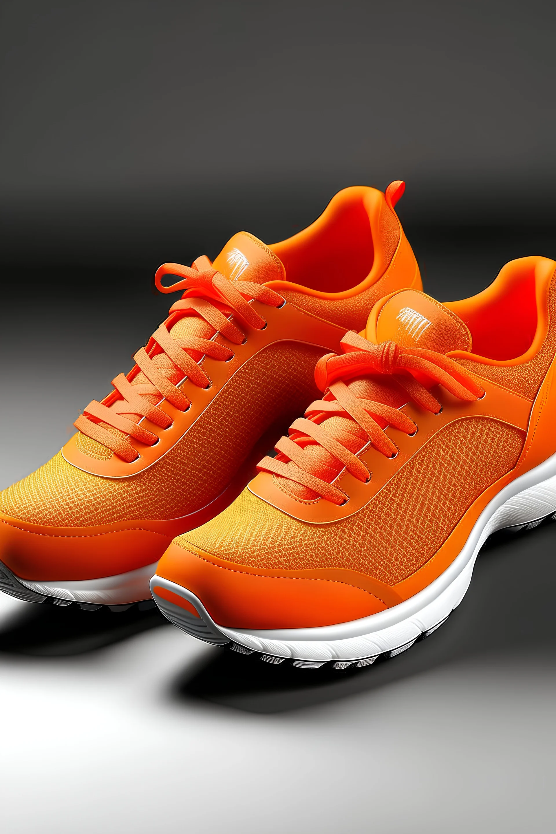 orange sports shoes