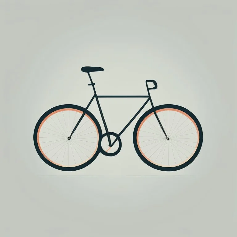 minimalistic bicycle illustration