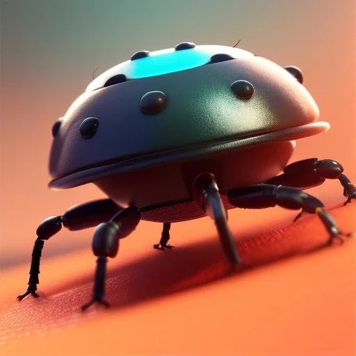 Ladybug robot, ultra realistic, ultra highly detailed, shiny, bokeh, smooth, studio quality, octane render, ambient lighting, polaroid,--ar 1:1 --v4