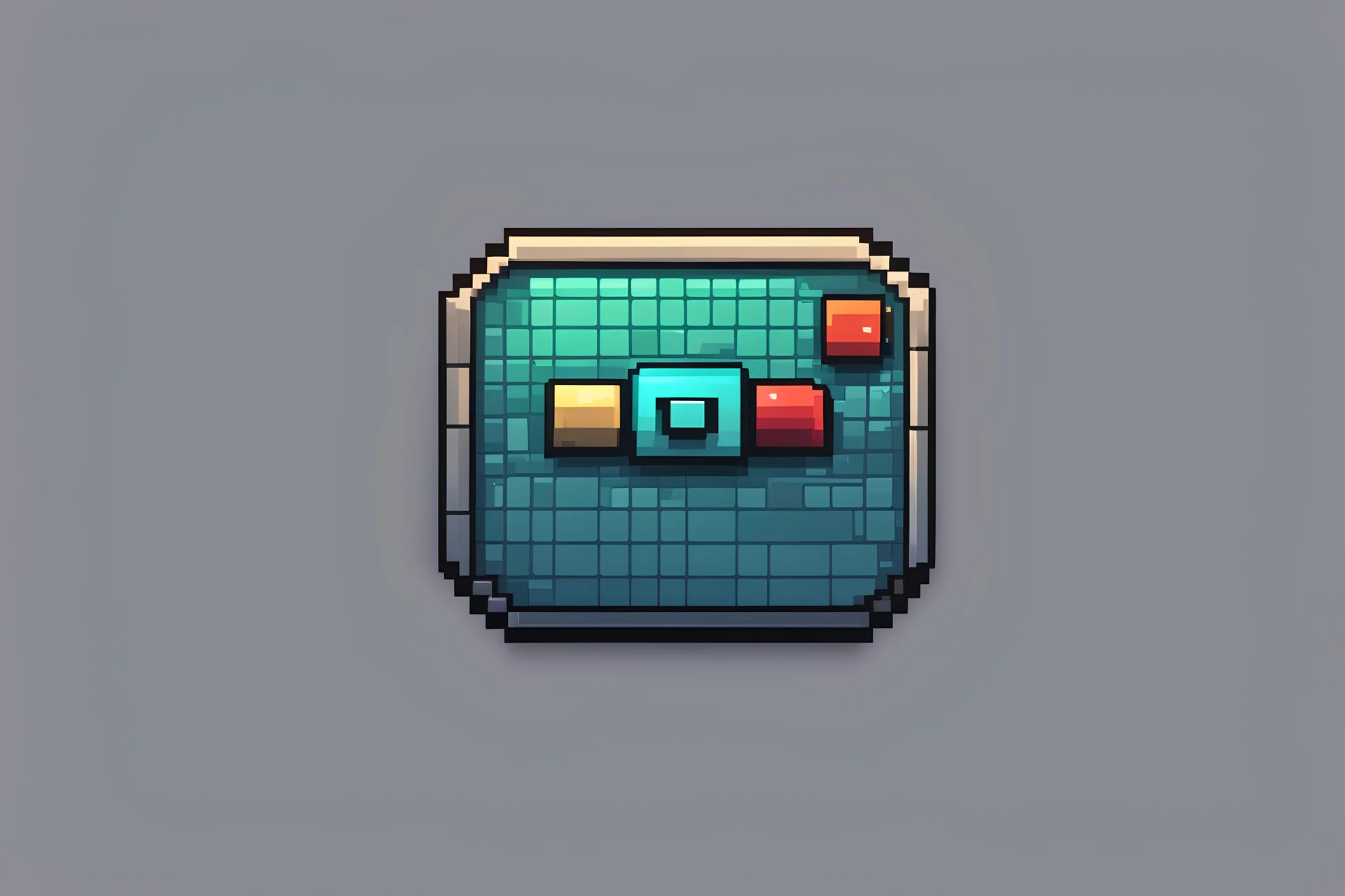 light button, pixel art
