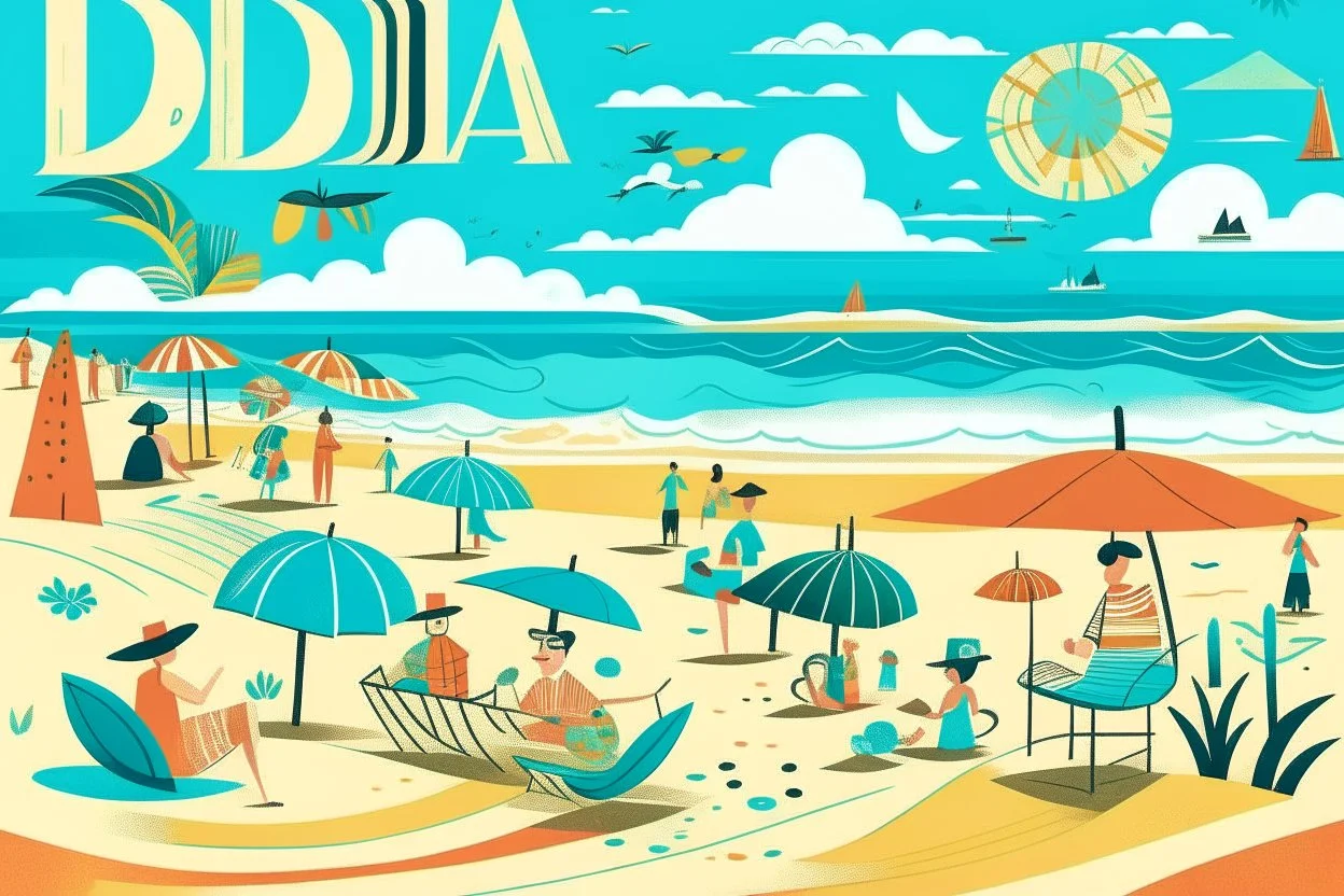 beach life graphic dada