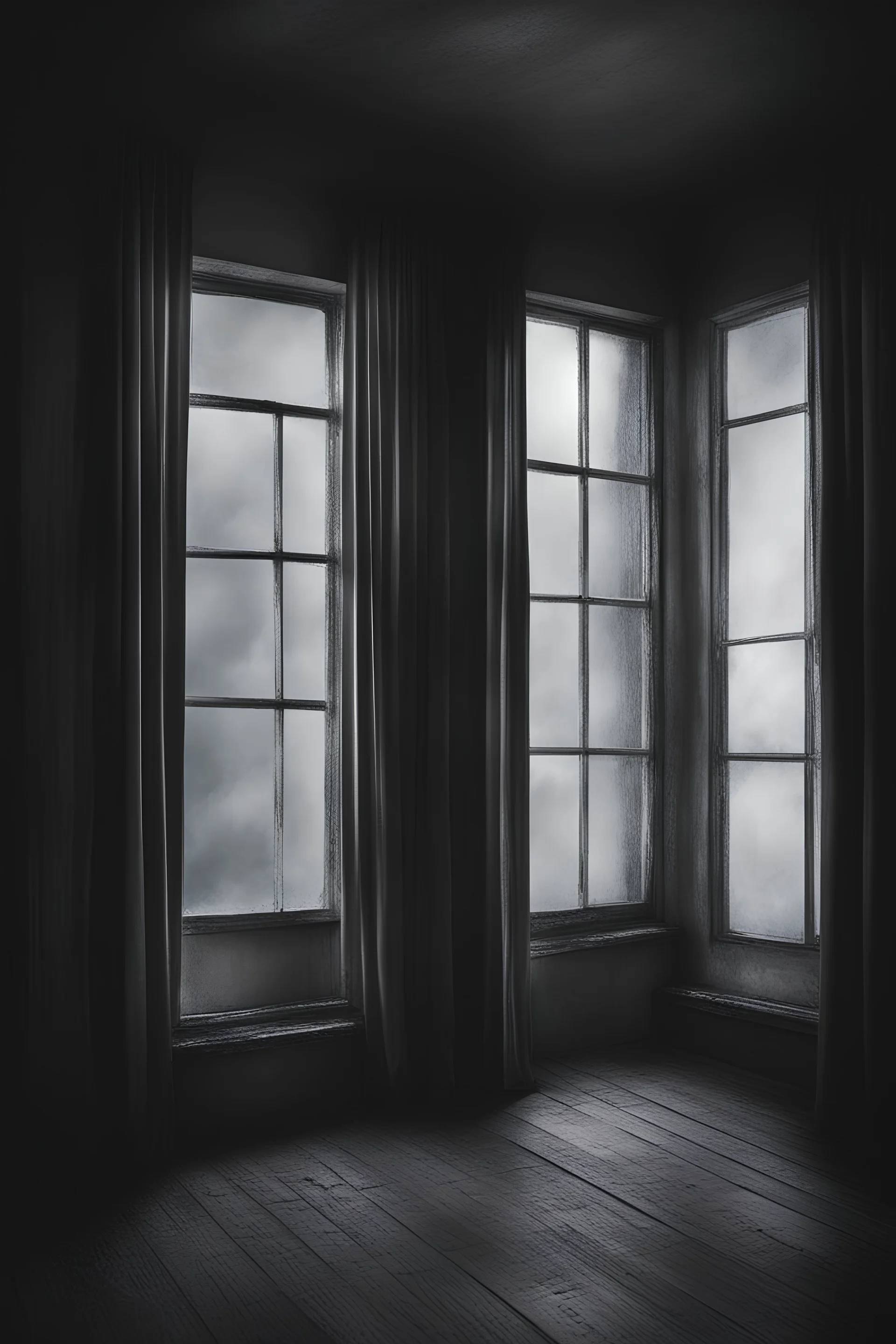 darkness creeps into the room through the open window