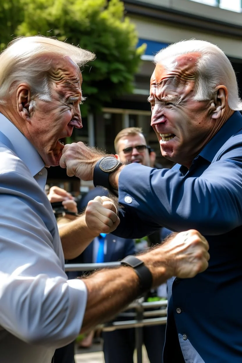 صورة لرجل يلكم جو بايدن