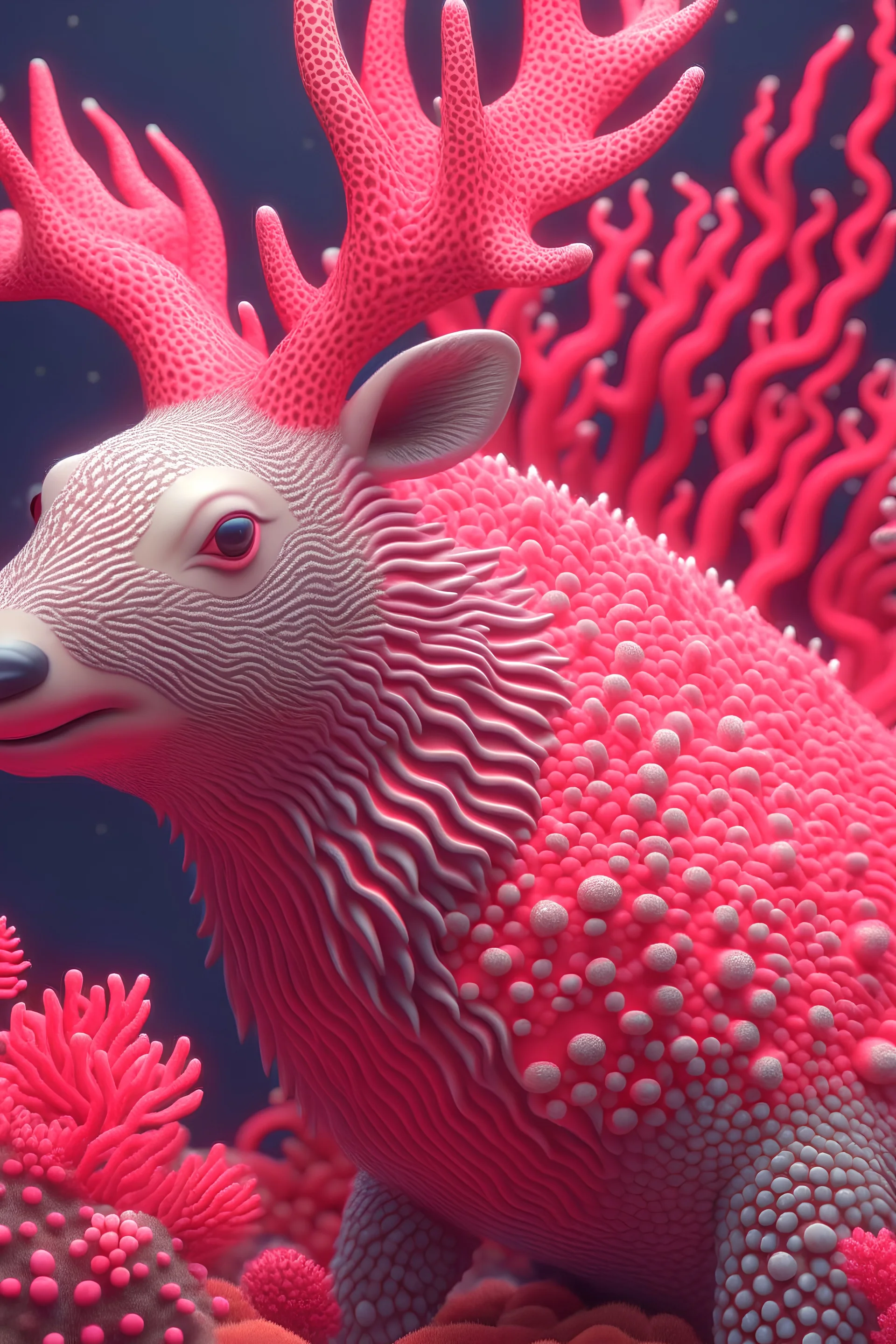 Coral animal , 3d 4k octane render, lifelike, photorealistic, artstation, illustration, smooth, sharp focus, ornate, intricate, complex, highly detailed, digital painting, smooth, art by tom bagshaw, akihiko yosh