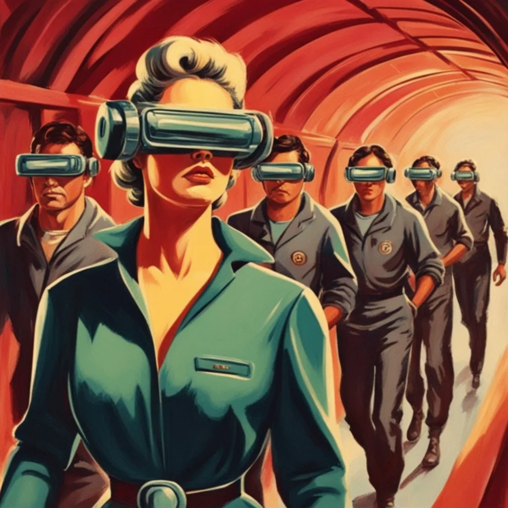 ganerate a woman in blue but more graphic for the poster