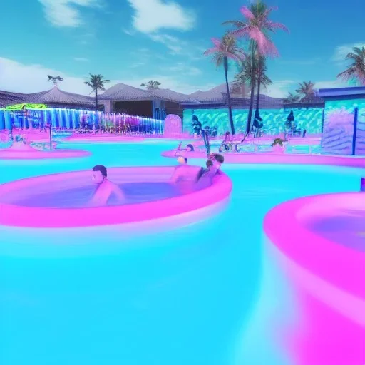 Vaporwave pool fun