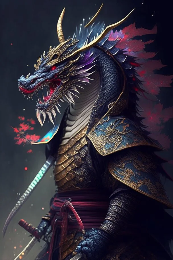 Magical dragon based off a samurai