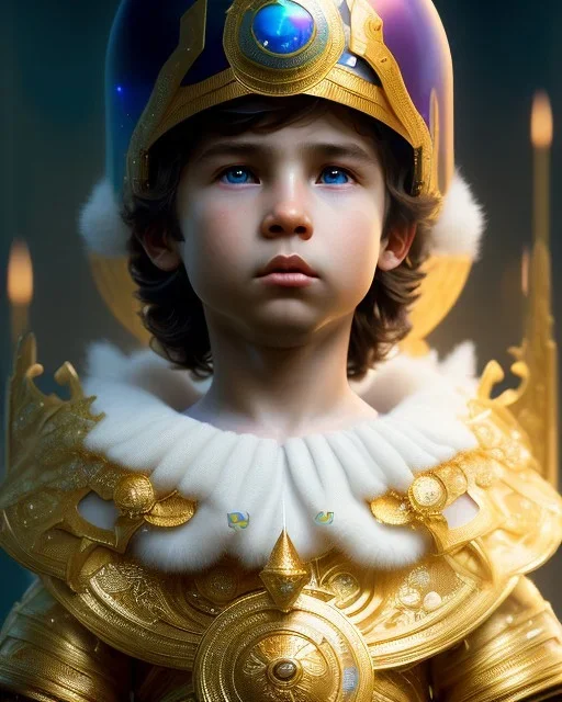 A small boy, magic child, head and shoulders, 8k resolution concept art portrait by Greg Rutkowski, Artgerm, WLOP, Alphonse Mucha dynamic lighting hyperdetailed intricately detailed Splash art trending on Artstation triadic colors Unreal Engine 5 volumetric lighting Splash art fantasy"