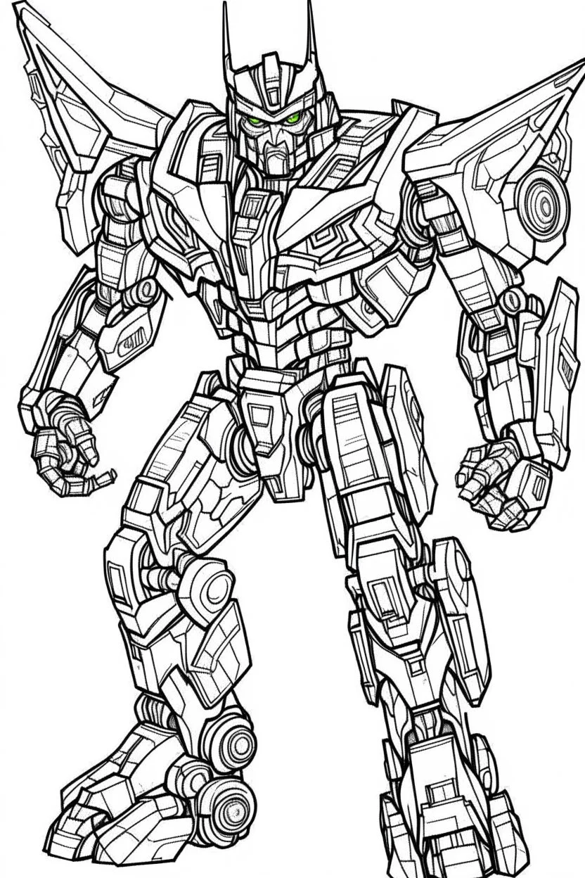 out line art of super transformers robots colouring pages with white background ,skech style ,full body.only use outline,mandala style,clean line art,white background,no shadow and clear and well outlined