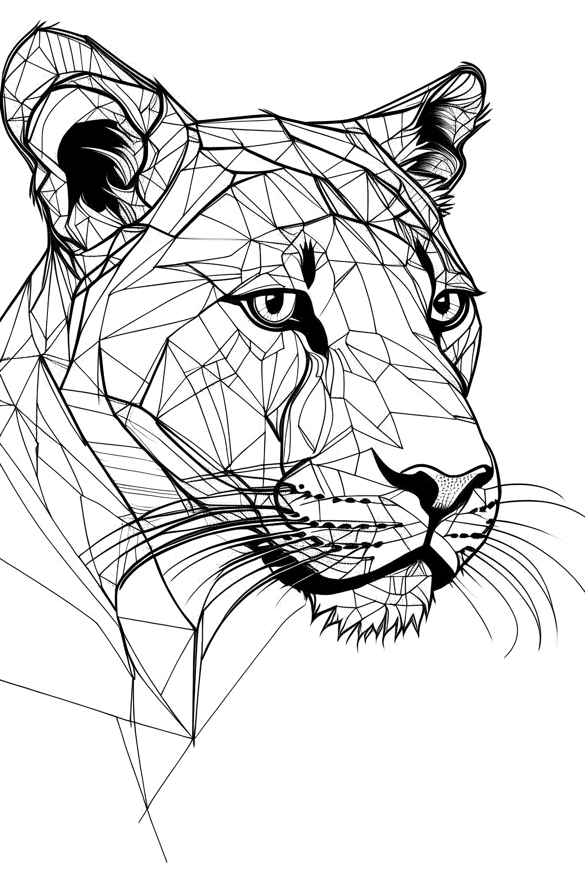 animal outline art with space white background line art no extra lines