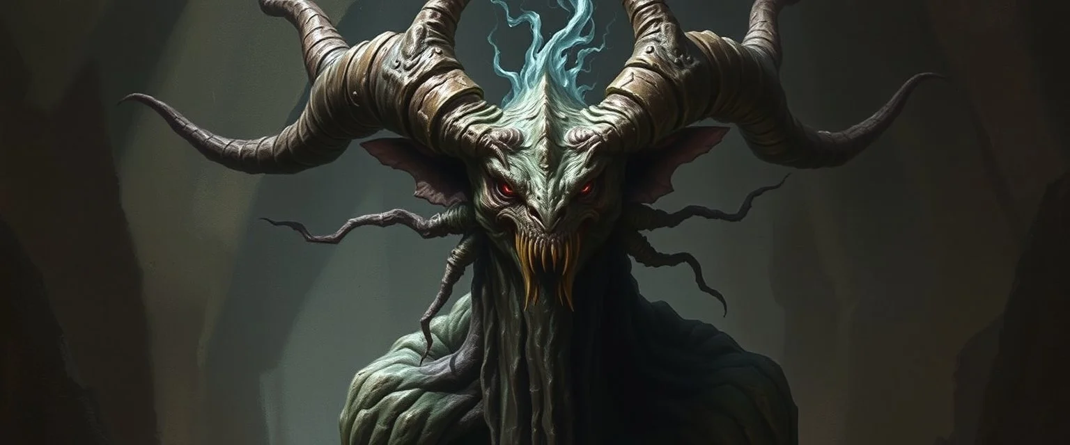 en ond, psionisk humanoid skapning fra Dungeons & Dragons-universet, de regjerer ofte i underjordiske byer i Underdark. De er en slags alien-lignende rase som ser på seg selv som overlegne og bruker andre som slaver. , painted by Rembrandt